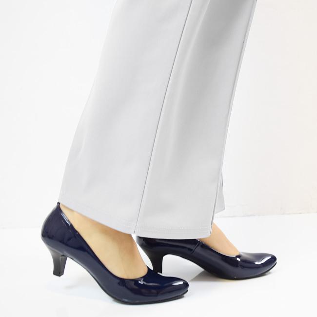 パンプス エナメル アーモンドトゥ レディース 疲れにくい 痛くない 雨の日 レインパンプス 歩きやすい 結婚式 5.5cm 幅広 通勤 (FOO-MG-R5551) | SUaSHI | 30
