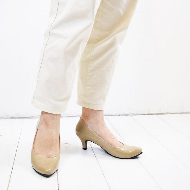 パンプス エナメル アーモンドトゥ レディース 疲れにくい 痛くない 雨の日 レインパンプス 歩きやすい 結婚式 5.5cm 幅広 通勤 (FOO-MG-R5551) | SUaSHI | 31