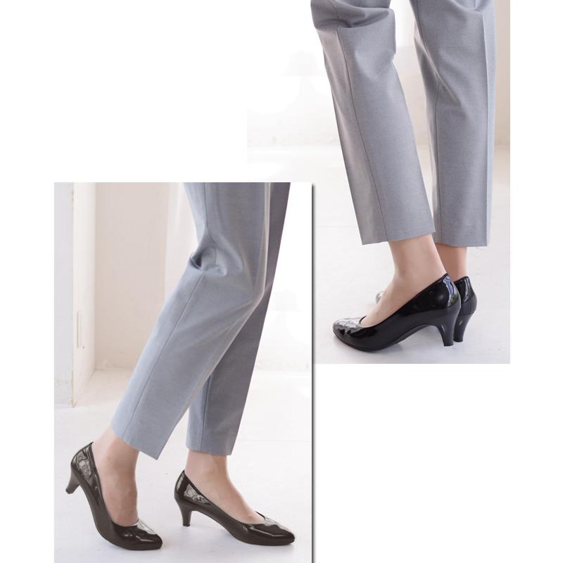 パンプス エナメル アーモンドトゥ レディース 疲れにくい 痛くない 雨の日 レインパンプス 歩きやすい 結婚式 5.5cm 幅広 通勤 (FOO-MG-R5551) | SUaSHI | 25