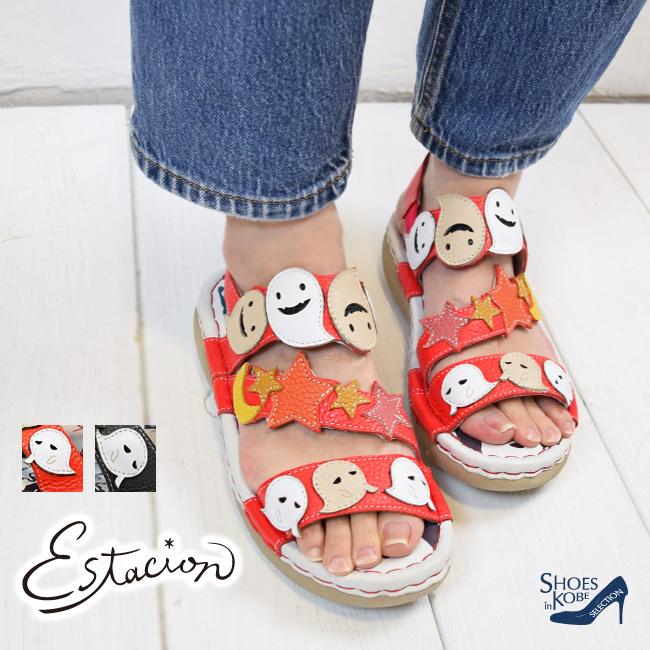 Estacion（エスタシオン） サンダル レディース 本革 ベルト