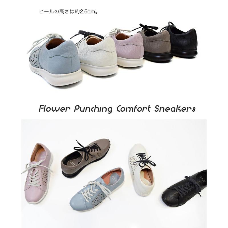 本革 花柄 コンフォート 3e Arui Toe フェミニンなフラワーデザイン 本革コンフォートスニーカー Foo Jc Foo Jc ss シューズイン神戸 Yahoo店 通販 Yahoo ショッピング