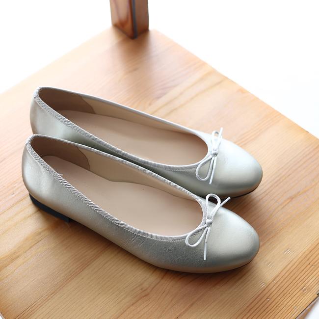 バレエシューズ パンプス レディース 痛くない 幅広 歩きやすい ストレッチ バレエ フラットシューズ リボン 1.5cm 日本製[FOO-SN-R1631]の画像