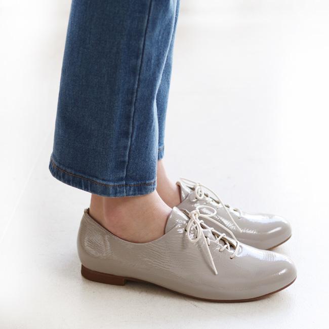 フラットシューズ レディース レースアップ フラット 疲れにくい 歩きやすい 痛くない 幅広  エナメル スエード 軽量 スアシ  日本製 [FOO-SNR2533] | SUaSHI | 16