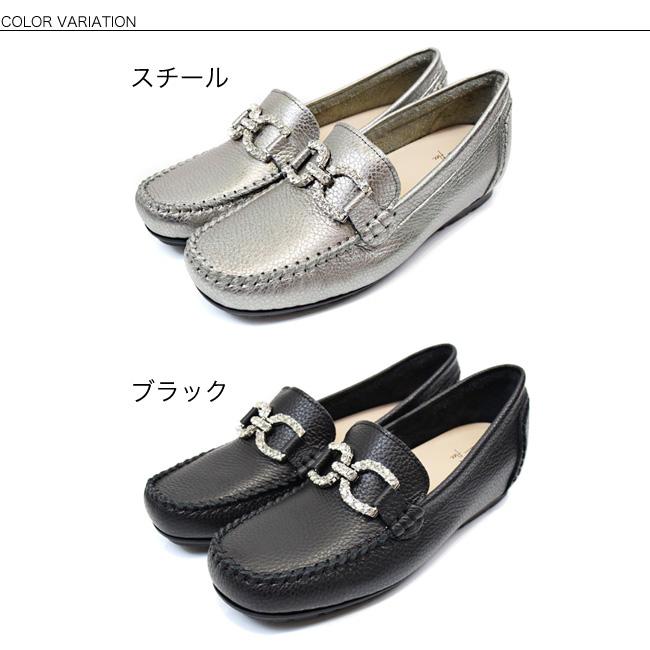 PRETA flex モカシン レディース スリッポン ビット ラインストーン 本 