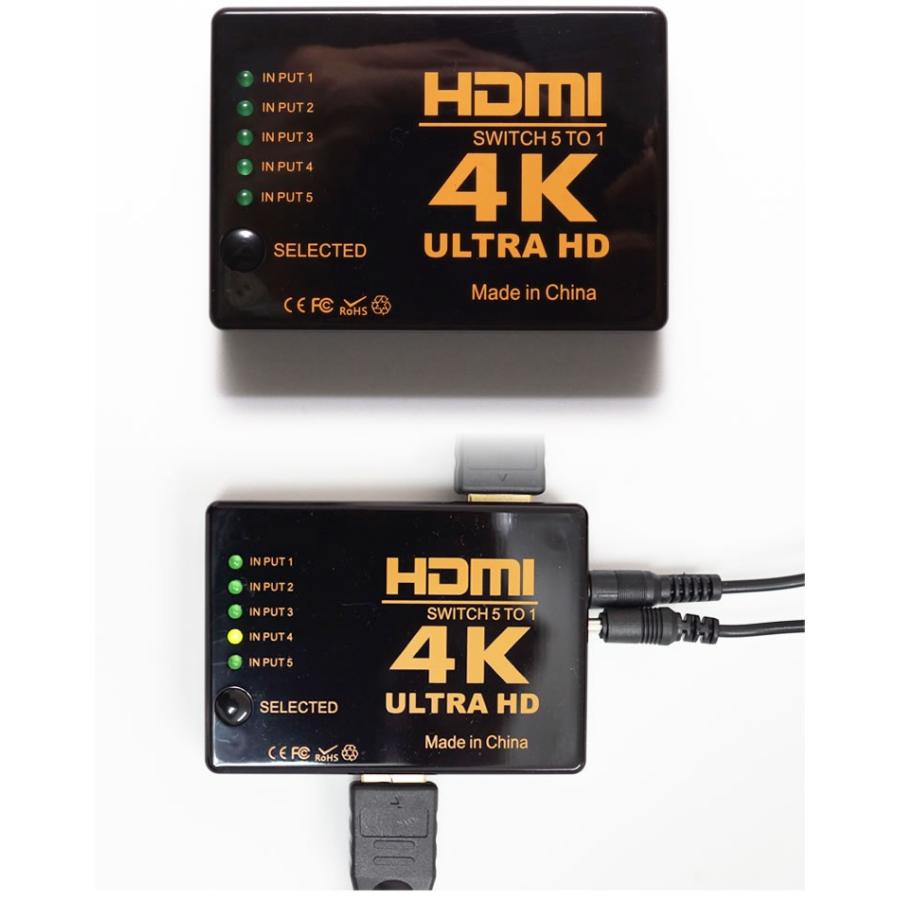 4K対応 HDMI セレクター リモコン 付き 切替器 5ポート 5入力 1出力 テレビ パソコン ゲーム モニター レコーダー｜calmshop｜07