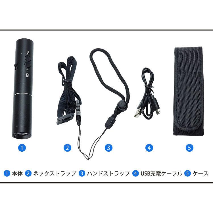 LEDライト 電子ホイッスル 120dB ストラップ ケース 付属 バッテリー内蔵 充電式 軽量 コンパクト 防犯 防災 大音量｜calmshop｜08