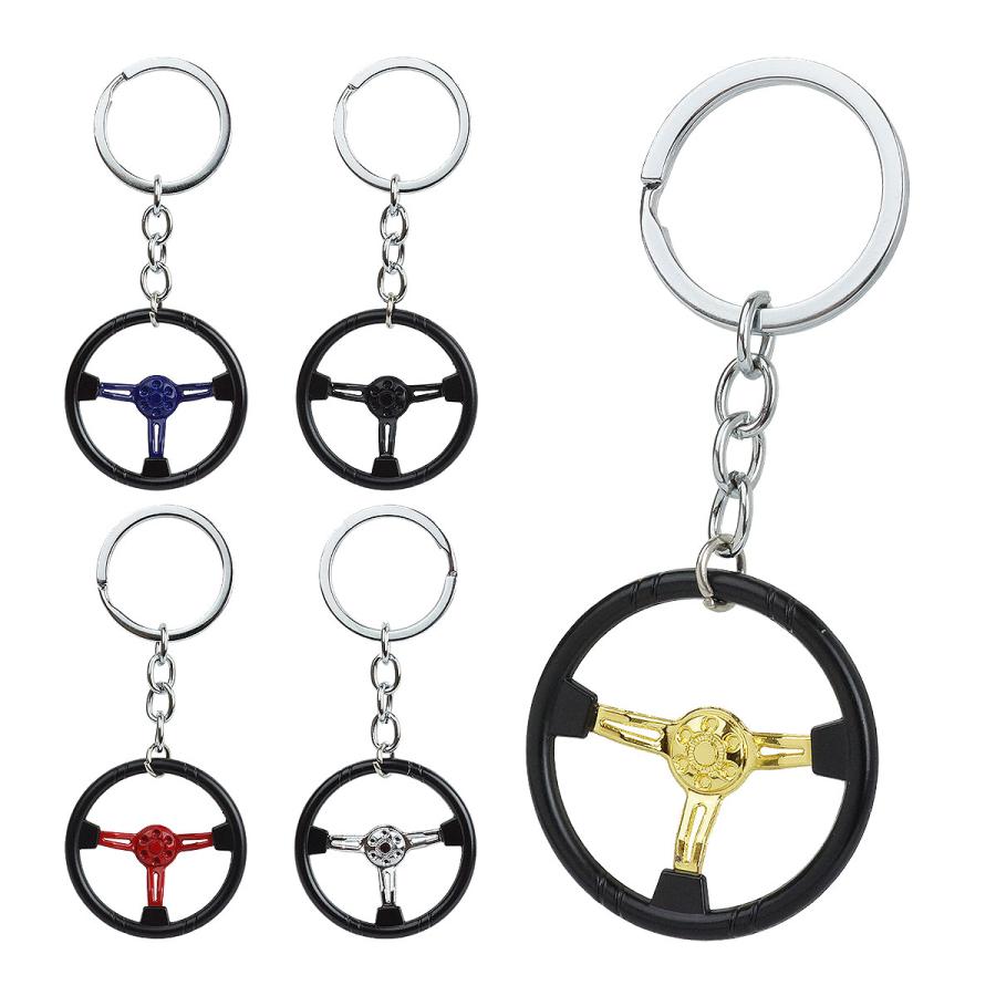 キーホルダー キーリング ステアリング ハンドル 車 パーツ型