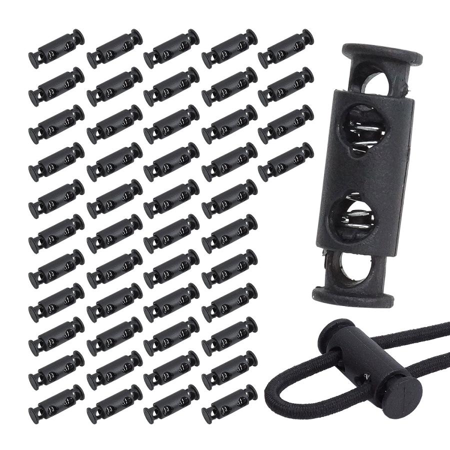 コードストッパー 2 穴 2つ穴 50個入り 4mm プラスチック 手芸