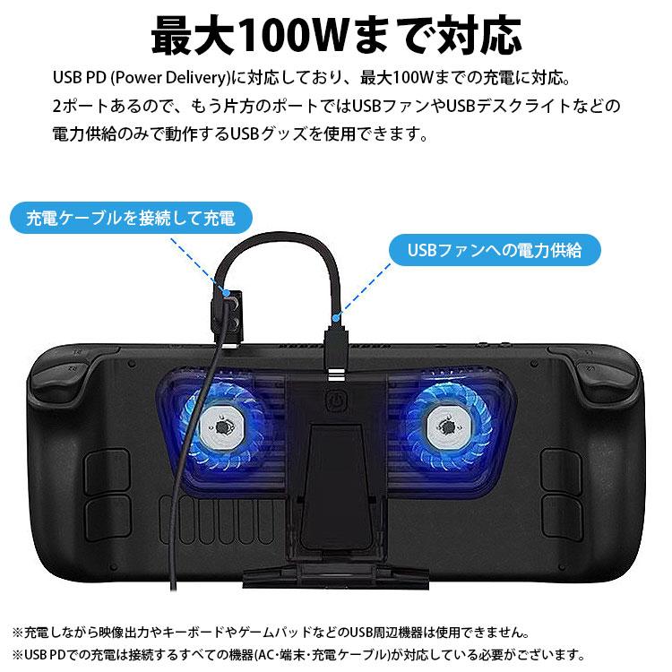 Type-C アダプタ 2in1 PD充電 最大100W USB タイプC コネクタ 急速充電 映像信号対応 データ転送 Steam Deck｜calmshop｜05