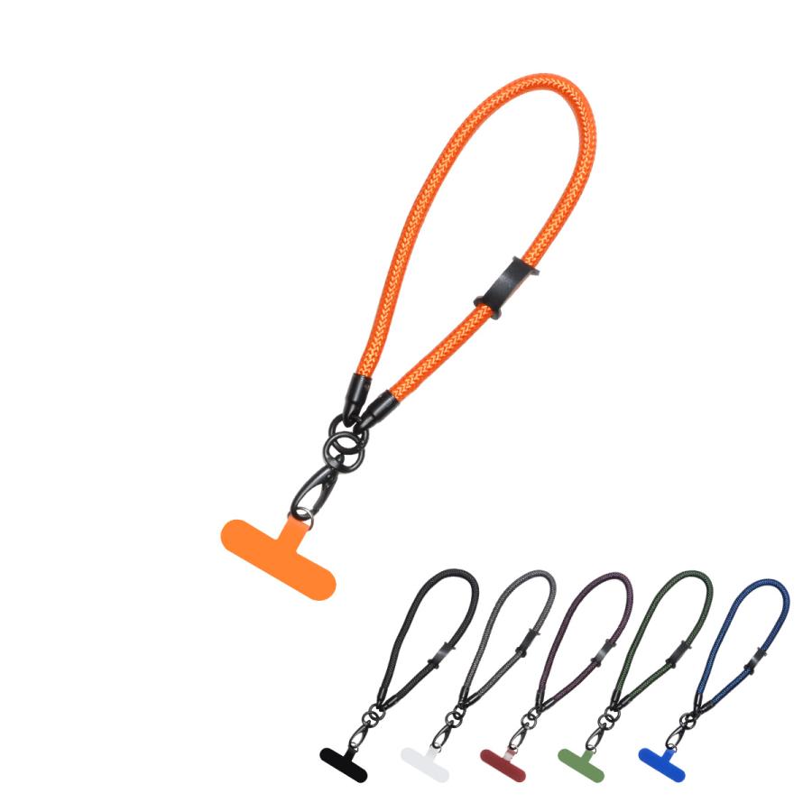 スマホショルダー　ストラップ　キーホルダー リストストラップ オレンジ柄 スマホショルダー ストラップ キーホルダー リストストラップ オレンジ