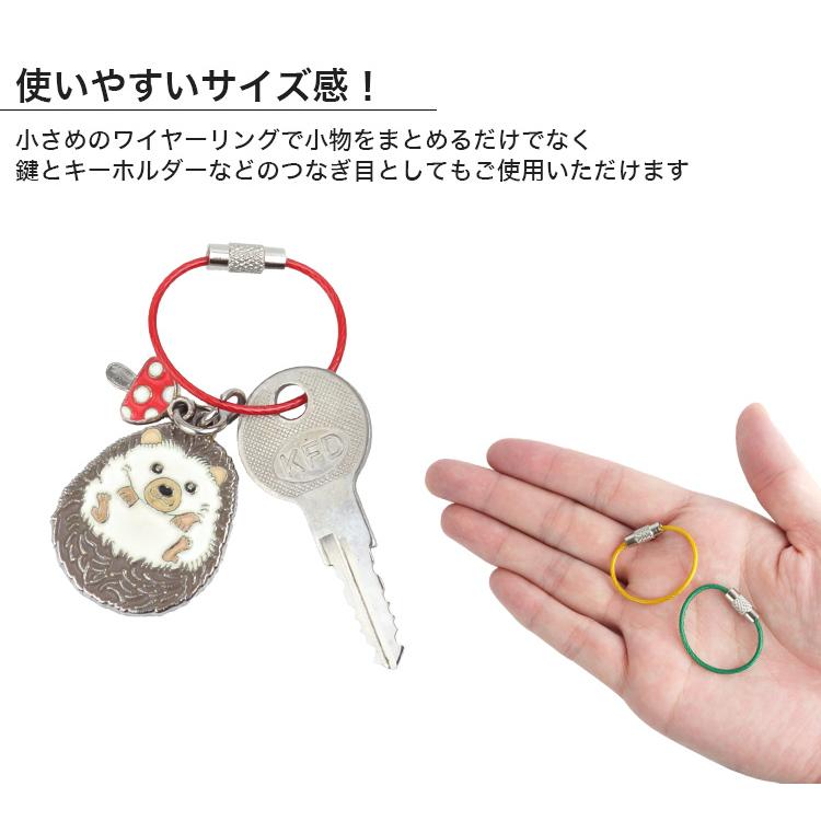 ワイヤーキーリング キーチェーン キーホルダーロックワイヤー