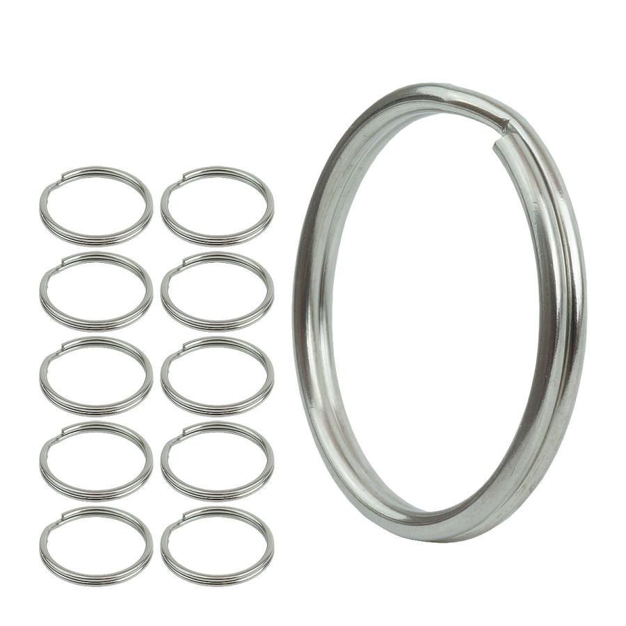 二重リング キーリング 10個セット ステンレス 外径25mm 内径21mm 二重