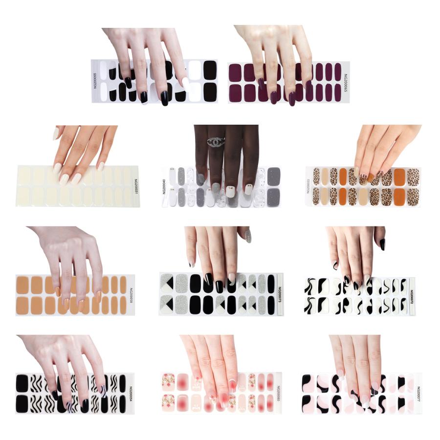 ネイルシール 20枚入り 爪やすり付き おしゃれ