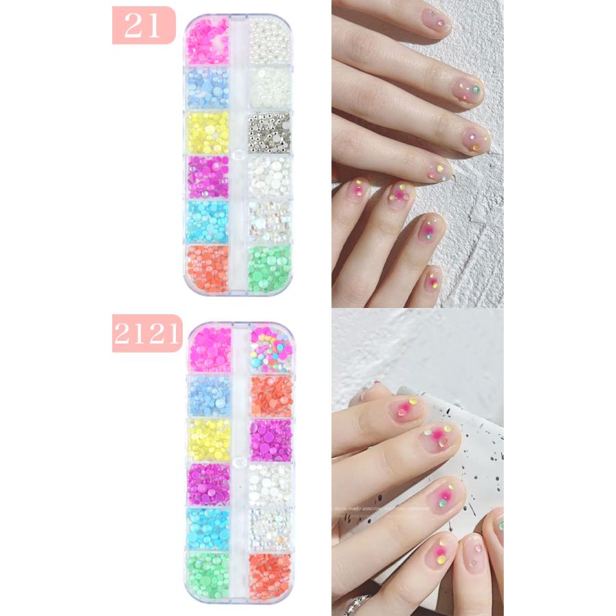 ネイルパーツ セット シェル パール リボン 花 バラ ハート ストーン