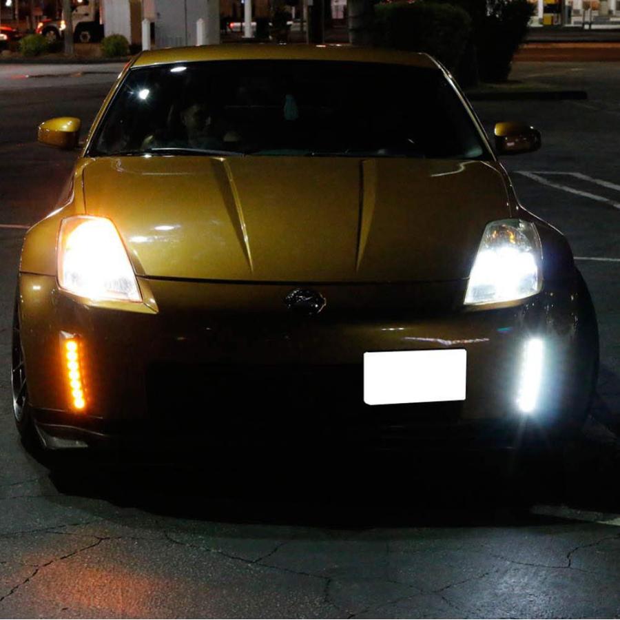 LEDバンパーリフレクターライト日産350Z Z33 2003 2004 2005ホワイト