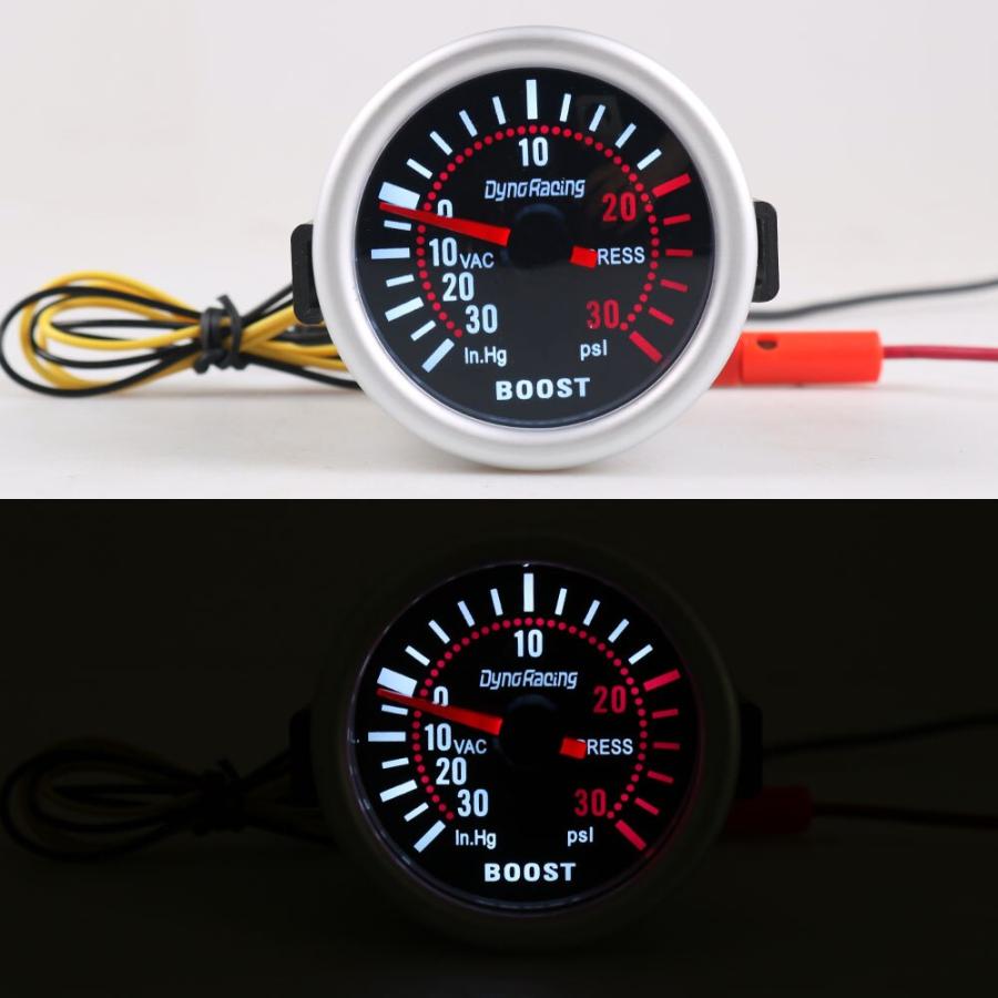 汎用カーメーター LEDライト 12V 52MM 0-30PSI ターボブーストゲージ TT101309｜calore｜06