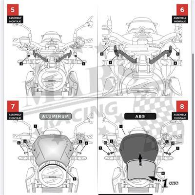 ホンダ バイク 二輪カーボンラインスポーツフロントガラスフロントガラスデフレクターバイザーCB1000R適合2018 2019 2020 20｜calore｜06