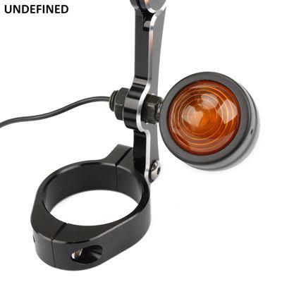 ハーレー スポーツスターXLダイナカフェレーサーチョッパーバイクヘッドライトブラケットマウントクランプ33MM-58MMフォーク管ホールダー黒