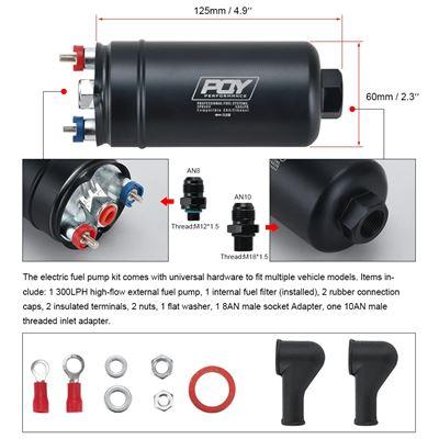 EFI 380LH 1000HP 最上質外燃料ポンプ E85 互換 044 スタイル FPB003-QY｜calore｜05