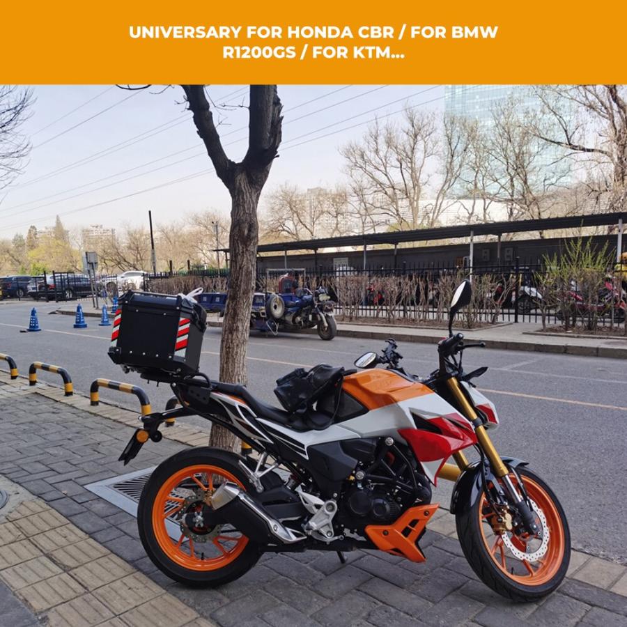 バイク用アルミニウム収納ボックス ラゲッジラック用 トランク用 ヤマハ用 ホンダ用 45L 55L サイズ 機能