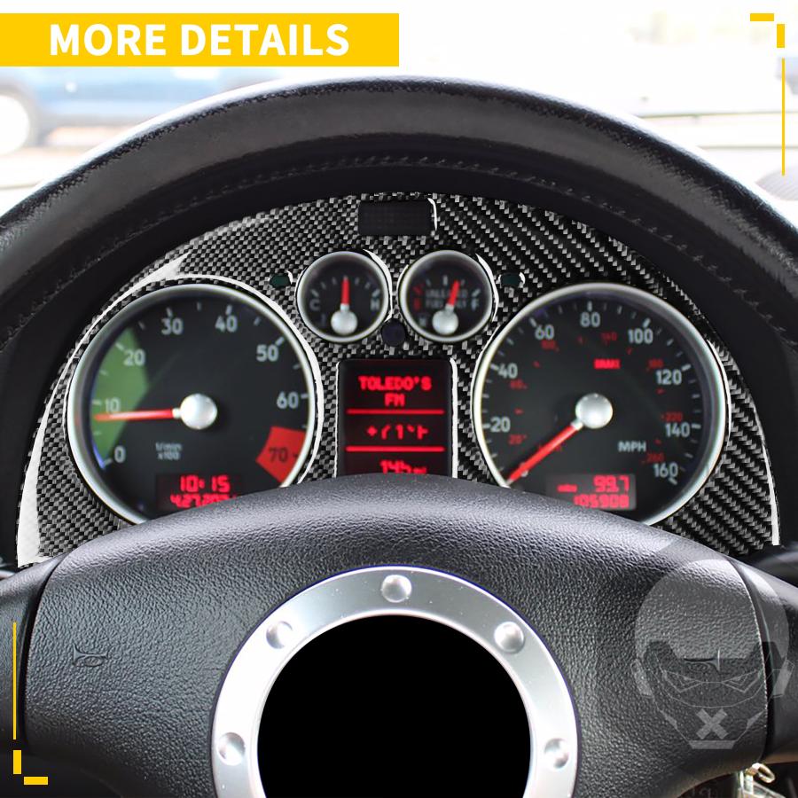 アウディTT MK1 8N 2001 2002 2003 2004 2005 2006 カー内用カーボンスピードメーターパネル インストルメ