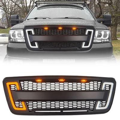 フォード F 150 2004-2008グリル用フロントグリルカバー バンパーグリッド LEDライト付き｜calore｜06