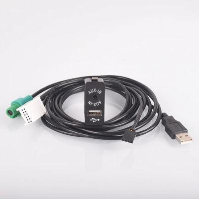 BMW USB AUXプラグ入力ソケットアダプタ E60 E61E63 E81E87 E90 F10 F12 E70 X1X3 X5ミニ｜calore｜02