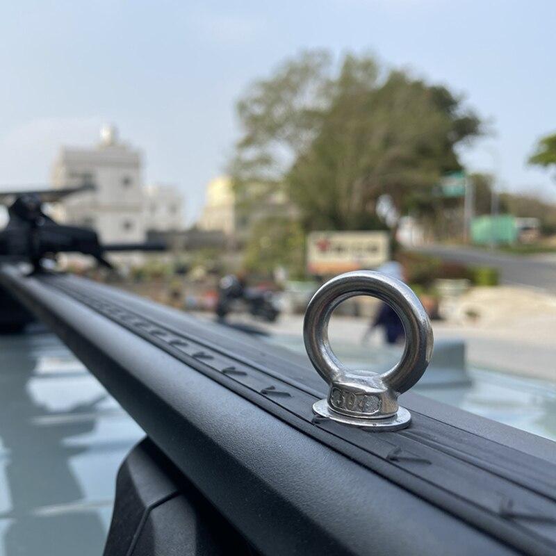 ルーフラックレールキャリアフレームTスロット延長スポットライトカヤック貨物キャリアプルリングアクセサリーピックアップロールカバープルリング