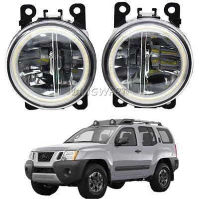 2Xエンジェルアイのフォグライト 日産 XTERRA N50 20052015用 LEDレンズ フォグライト ランニングランプ