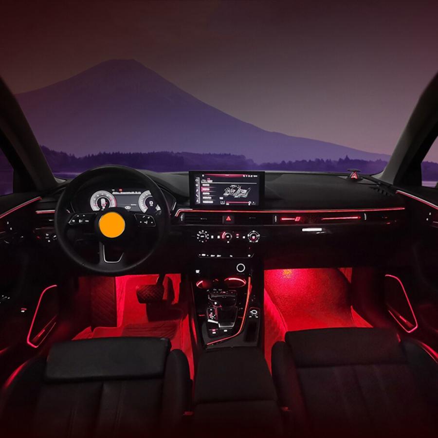 アウディ A4 S4 A5 S5B9 20172022用ダッシュボードアンビエントライト LEDバーストリップライト センターコンソール用