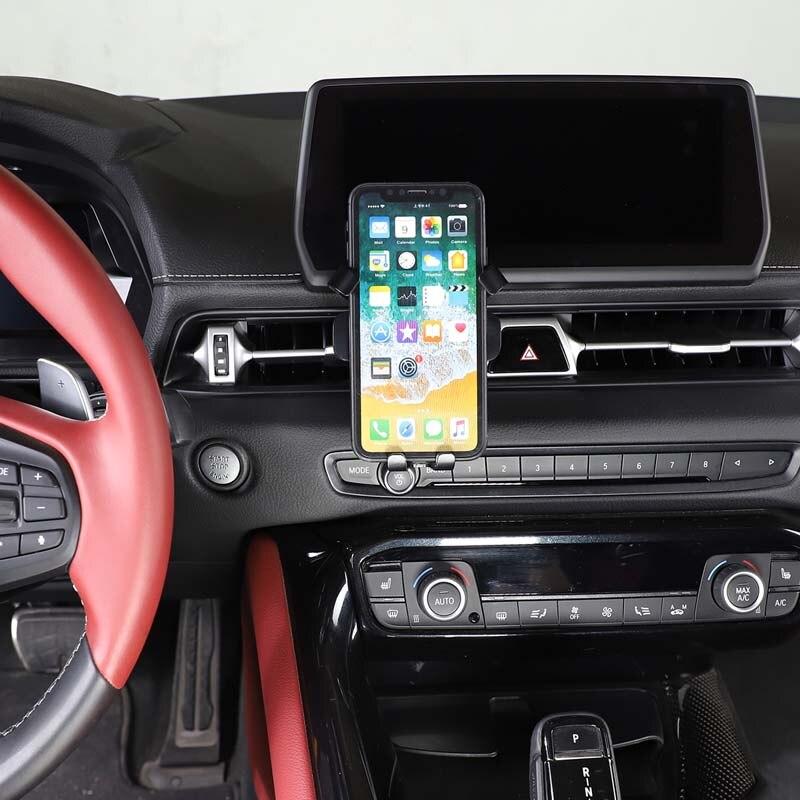 トヨタ カーセンターコンソールベント携帯電話ホルダーGPSナビゲーションスタンドスープラGR A90 2019-2022カーパーツの回転可能な