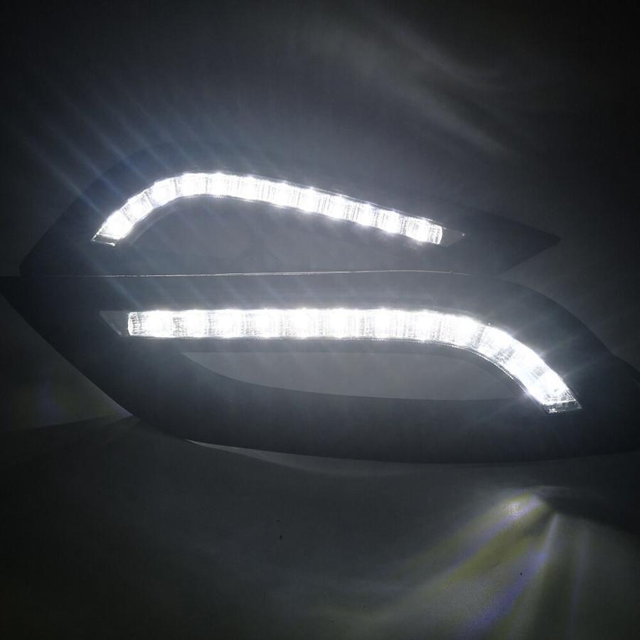 ヒュンダイI45ソナタ20112012 2013用LEDカーDRL デイタイムランニングライト 運転用 ソナタ8フォグランプ 12V 2個｜calore｜05