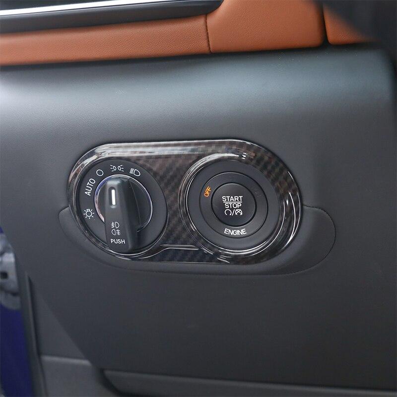 ABSカーボンフレーム付きライトカバー スイッチフレーム ステッカー アクセサリー｜calore｜07