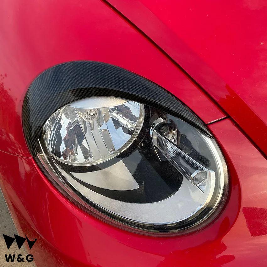 フォルクスワーゲン VW ビートル A5 2012-2018 ヘッドライト眉トリム カーボン車フロント ライト ヘッド ランプ カバー ステッカー眉｜calore｜05