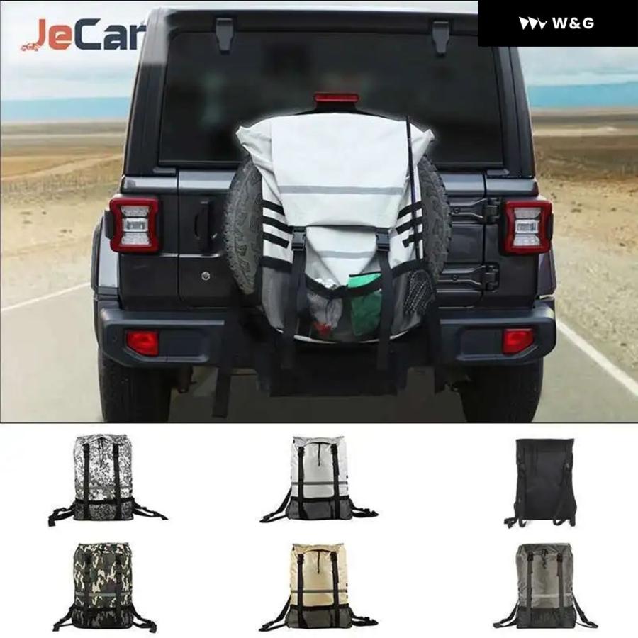 Jeepラングラー　新品未使用　スペアタイヤカバー&ルーフ収納 並行輸入品 車用多機能スペアタイヤ 収納 バッグ 整理整頓 ストラップ