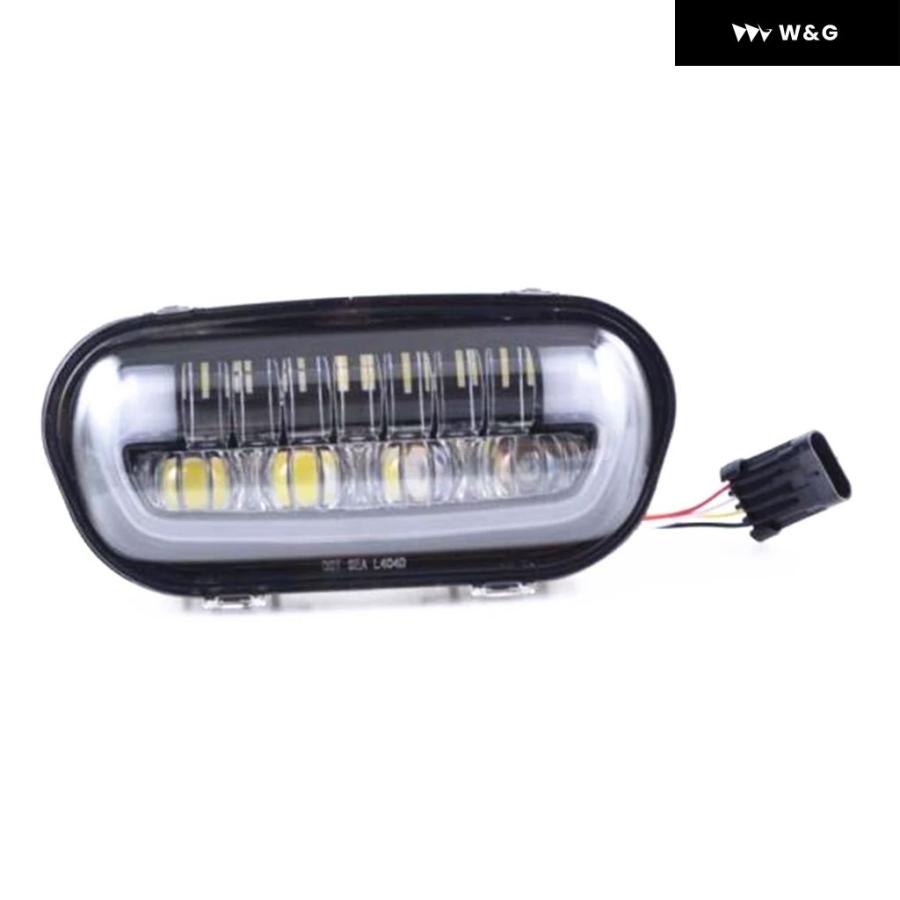 並行輸入品 ファットボブ ヘッドライト オートバイ バイク LED ハイロービーム ホワイト DRL 55W フロントドライビングランプ ファットボブ 2018 2019用_4