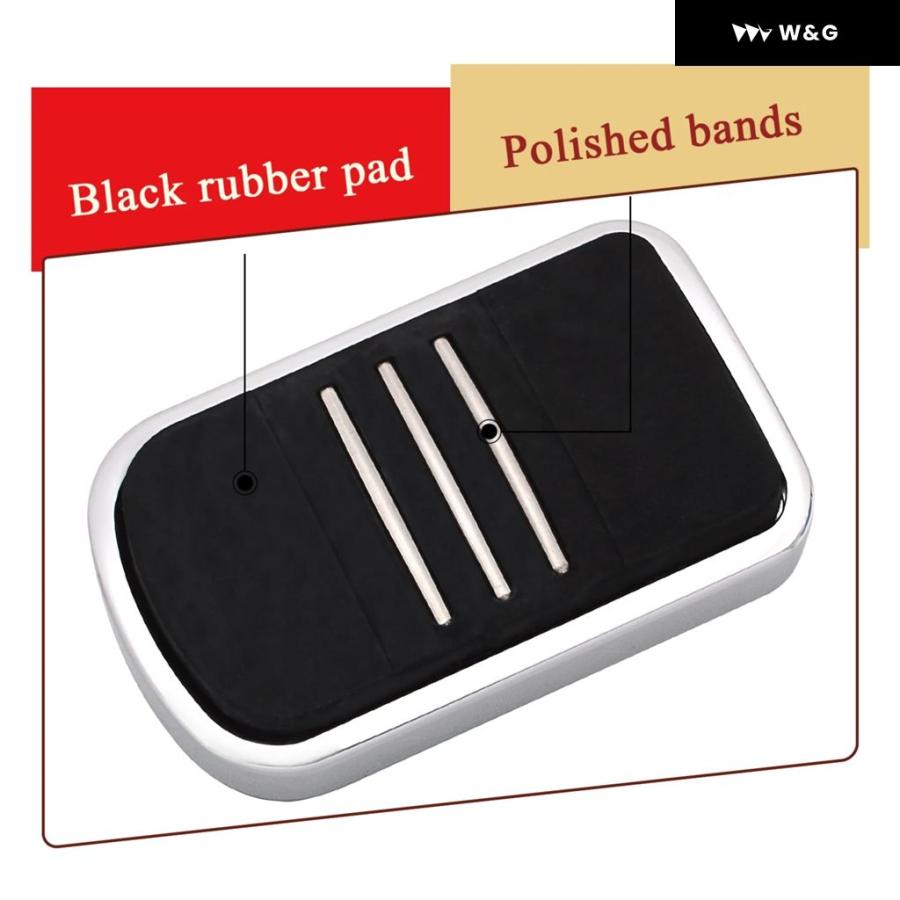 並行輸入品 大型ブレーキペダル パッド オートバイ バイク フットレスト フットペグ カバー ハーレー ソフテイル FL ダイナ | ブランド登録なし | 04