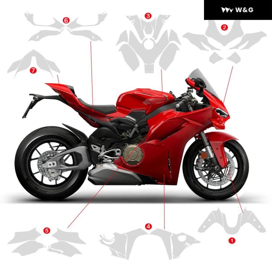 並行輸入品 2025 PANIGALE V4 PPF オートバイ バイク インビジブルカーカバー ドゥカティ PANIGALE Vの画像