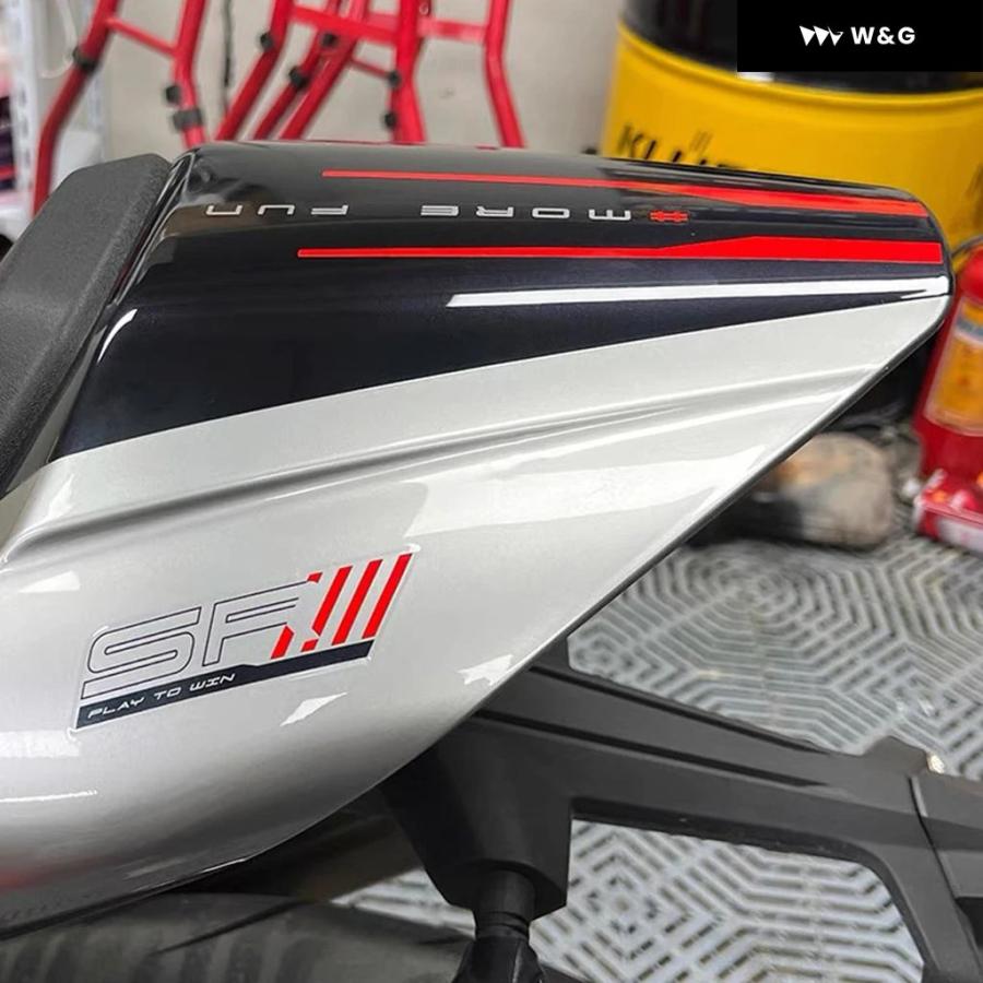 並行輸入品 オートバイのパッセンジャーリアフェアリングシートカウルカバーハンプCFMOTO 450SR 450 SRリアシートクッの画像