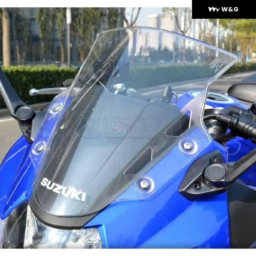並行輸入品 オートバイダブルバブルウィンドシールド ウィンドスクリーン スクリーン 2017 2018 2019 スズキ GSX2の画像