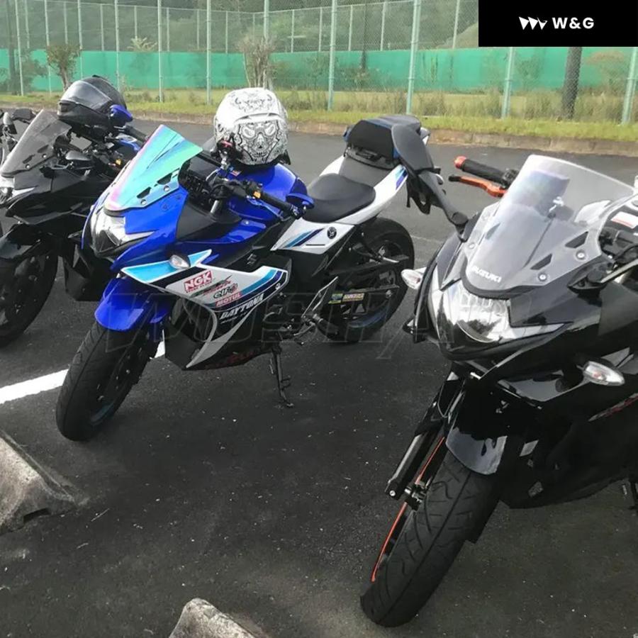 並行輸入品 オートバイダブルバブルウィンドシールド ウィンドスクリーン スクリーン 2017 2018 2019 スズキ GSX2の画像