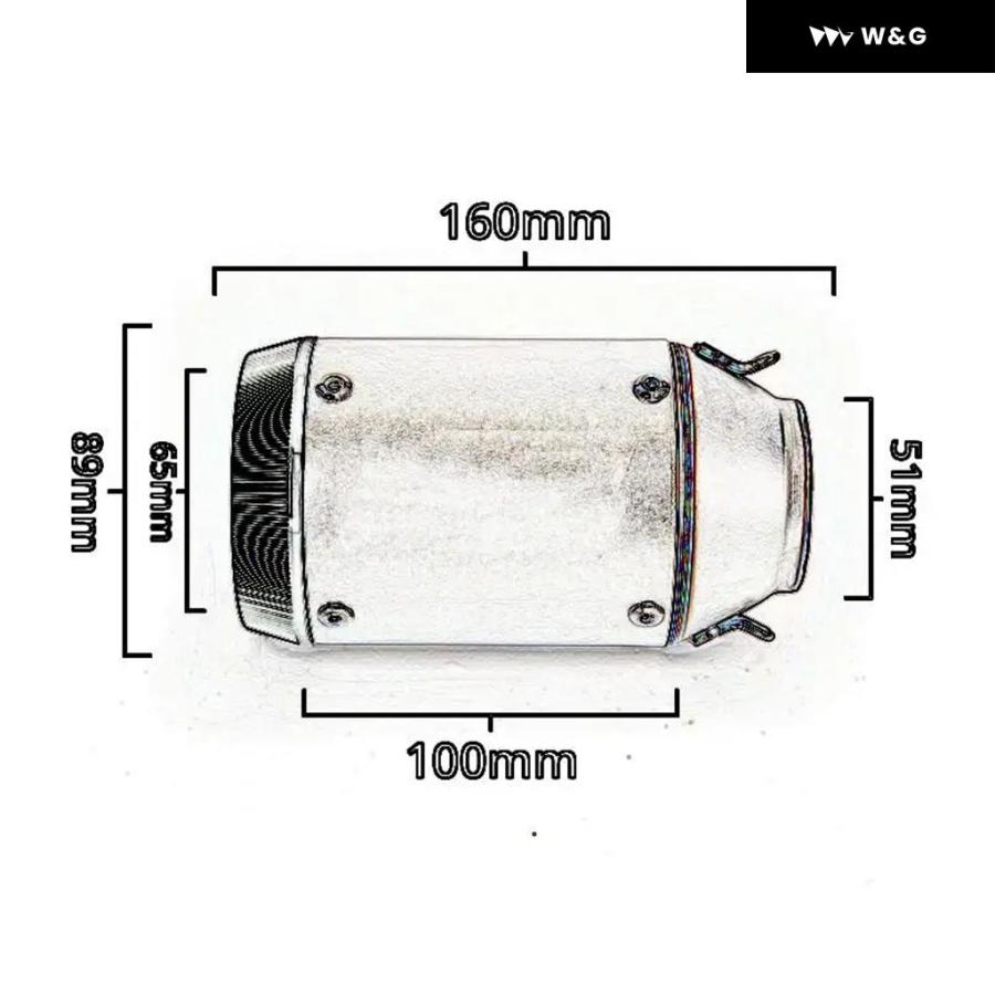 51MM カーボン カワサキ ZX4R ZX-4RR 2023 オートバイマフラー
