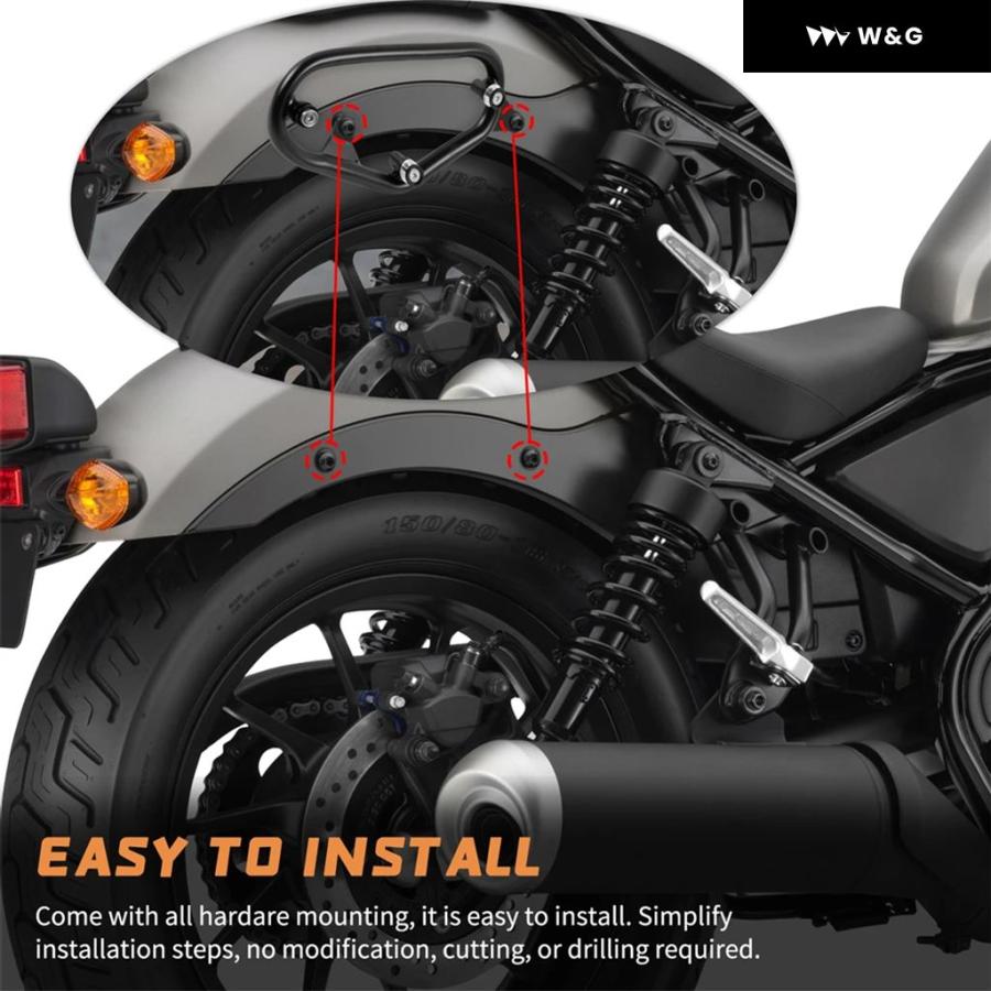 並行輸入品 CMX500 CMX300 サドルバッグ サポート ブラケット ホンダ REBEL CM CMX 300 500 20の画像