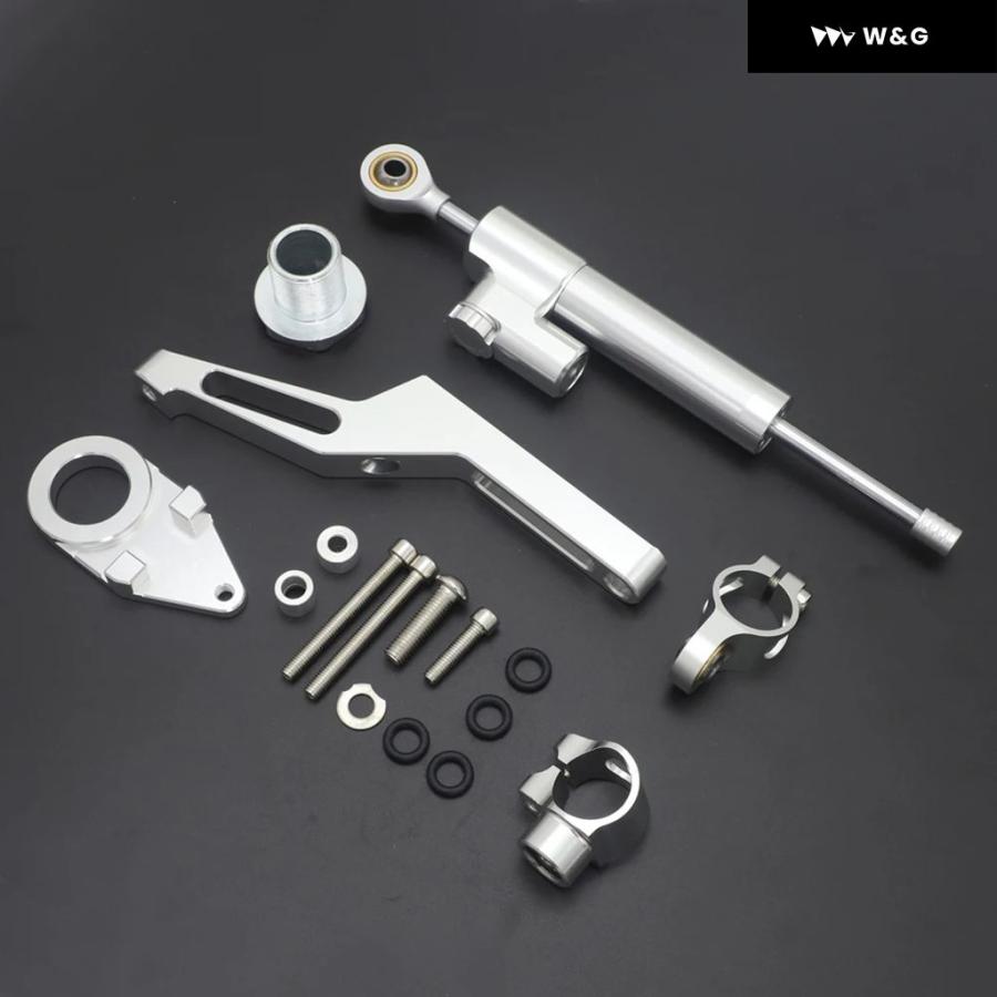 並行輸入品 カワサキ ZX6R 2009 - 2019 オートバイステアリングダンパースタビライザーマウントブラケットキット 20の画像