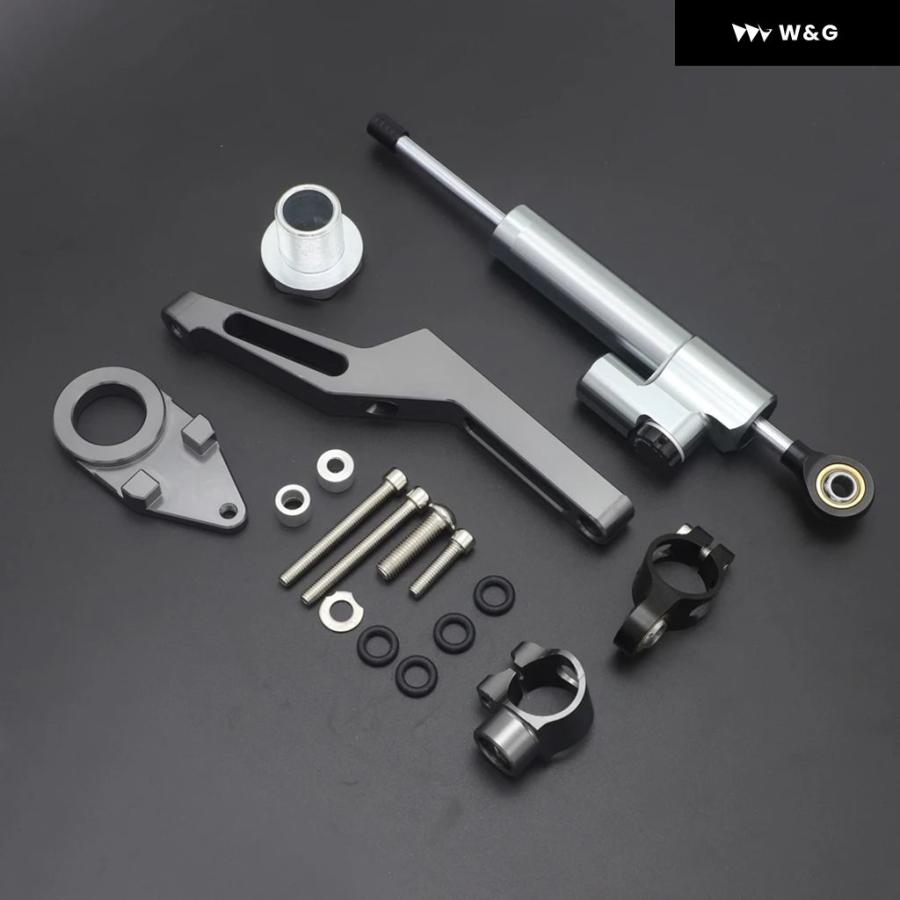 並行輸入品 カワサキ ZX6R 2009 - 2019 オートバイステアリングダンパースタビライザーマウントブラケットキット 20の画像