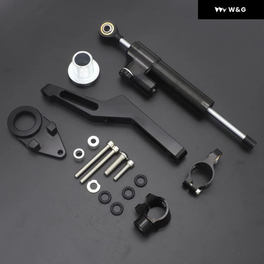 並行輸入品 カワサキ ZX6R 2009 - 2019 オートバイステアリングダンパースタビライザーマウントブラケットキット 20の画像