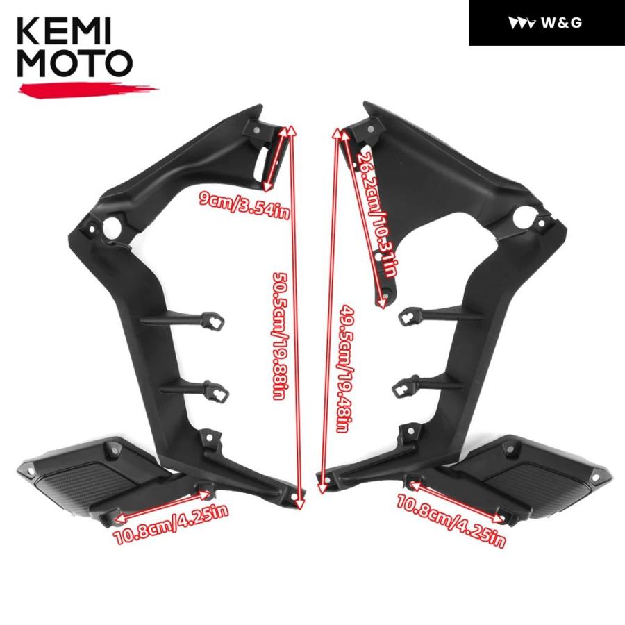 並行輸入品 ホンダ CBR650R 2019-2023 バイク用エアインテークカバー 左右フレームパネル サイドフェアリング 20の画像