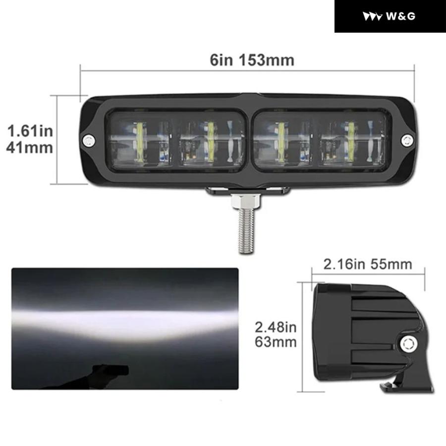 並行輸入品 12-80V 20W 汎用 オートバイ フォグランプ LED 補助運転スポットライト モト作業灯 オフロード バイクの画像