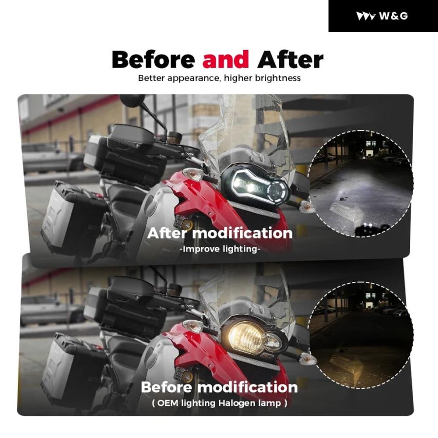 並行輸入品 E-MARK LEDヘッドライト BMW R1200GS R1200GS 2004-2012 R1200GS ADVの画像