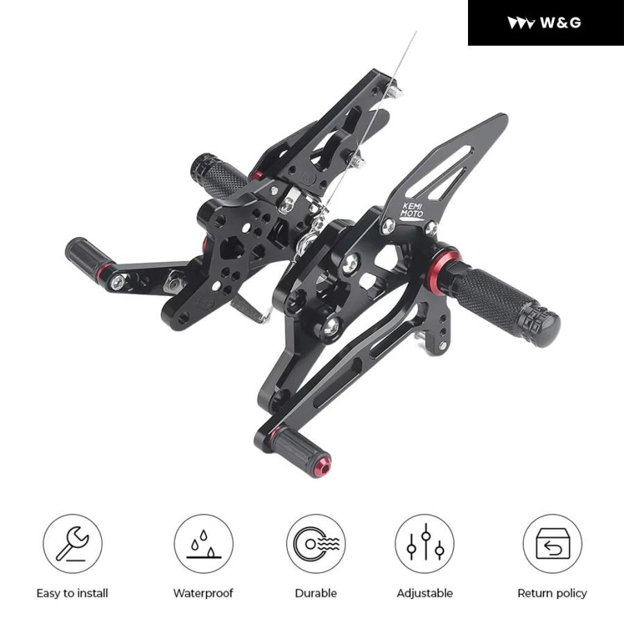 並行輸入品 R25 R3 リアセット フットレスト リアセット ペダル フットペグ レスト リアセット CNC 合金 YAMAHAの画像